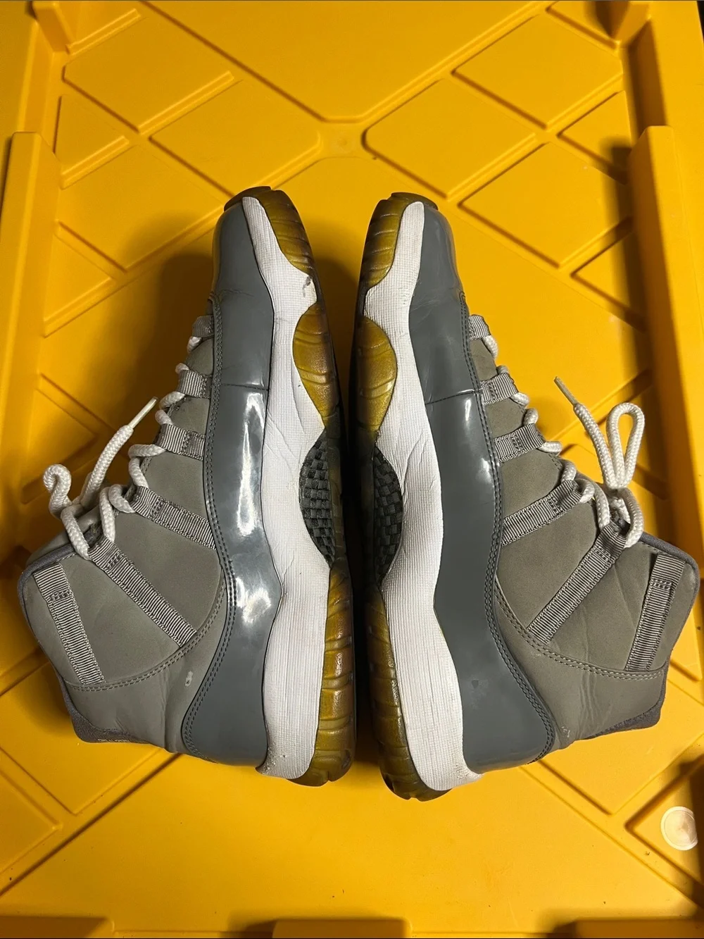 Air jordan retro 11 “cool Grey” size 11 beaters, great for project shoe.